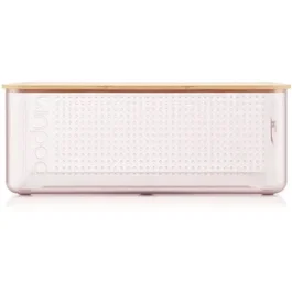 Bodum Panera - 11555-679S-80 - Modelo grande con tapa de bambú - Rosa transparente