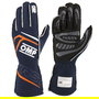 Omp Guantes First Gloves My2025 FIA 8856-2018 Navy Azul - Fluo Naranja Talla S OMPIB0-0776-B01-249-S