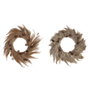 DKD Home Decor Corona de Flor Seca LED Natural 60x5x60, Surtido de 2
