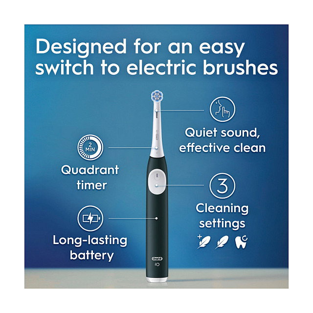 Oral-B iO Series 2 Cepillo de Dientes Eléctrico Recargable Forest Green con Estuche de Viaje, 3 Modos, Temporizador 2 Min, Sensor de Presión, 2 Cabezales