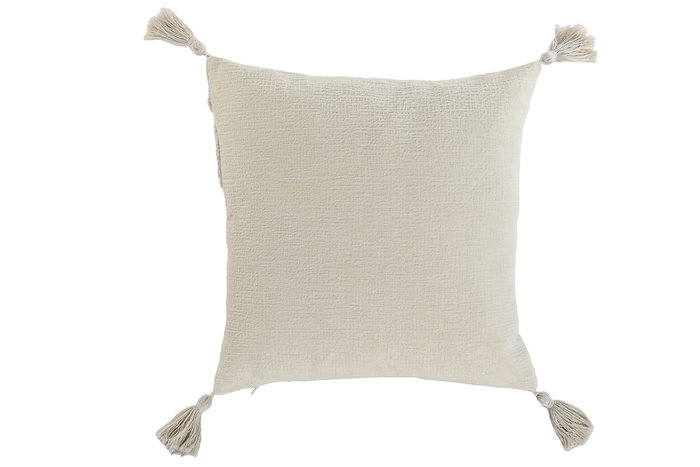 DKD Home Decor Cojín Boho Crudo 8 x 45 x 45 cm (2 Unidades)