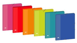 Carpeta De Gomas Y Solapas Elba Color Carton Forr. Fº 6 Colores Surtidos (132013230)