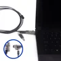 Ewent EW1239 Cable de Seguridad para Portátil con Ranura NANO, Compatible HP, Cable Acero 1.8m, Candado con Llave, Protección Antirrobo para Laptop, Monitor, TV