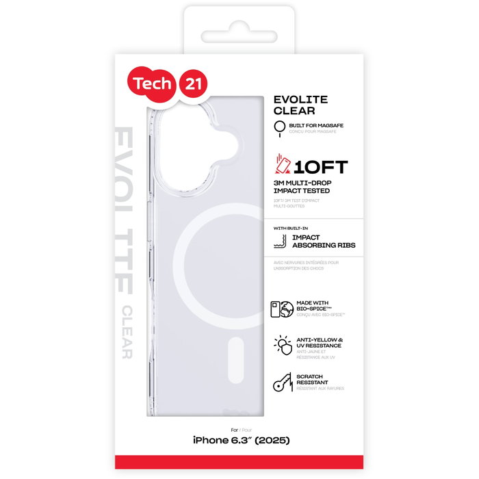 Tech21 EvoLite Case MagSafe para iPhone 17 - Transparente Tech21 EvoLite Case MagSafe para iPhone 17 - Transparente