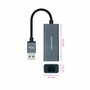 Nanocable Conversor USB 3.0 a Ethernet Gigabit 10/100/1000 Mbps, Aluminio, Gris, 15 cm