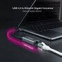 Nanocable Conversor USB 3.0 a Ethernet Gigabit 10/100/1000 Mbps, Aluminio, Gris, 15 cm
