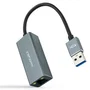 Nano Cable 10.03.0405 Adaptador USB 3.0 a RJ45 Ethernet Gigabit 1000Mbps Aluminio Gris 15cm