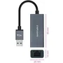 Nano Cable 10.03.0405 Adaptador USB 3.0 a RJ45 Ethernet Gigabit 1000Mbps Aluminio Gris 15cm
