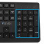 V7 Combo de teclado y ratón inalámbricos CKW350ES Negro
