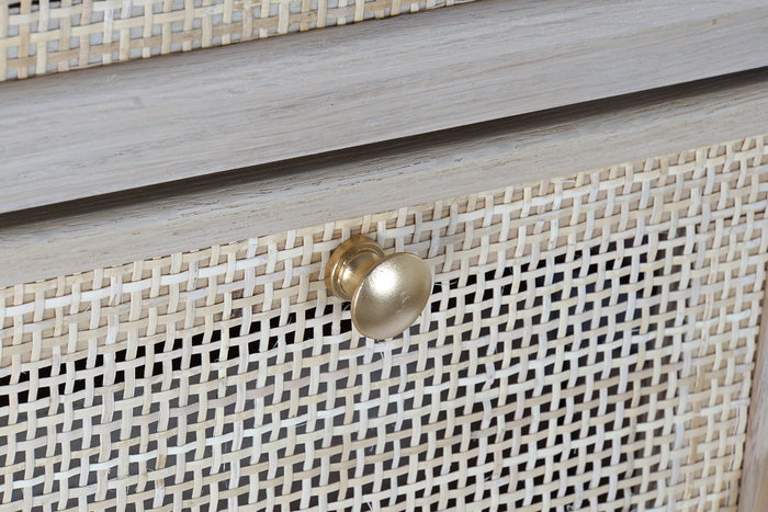 DKD Home Decor Zapatero Paulownia MDF 70x32x120 Rejilla Natural