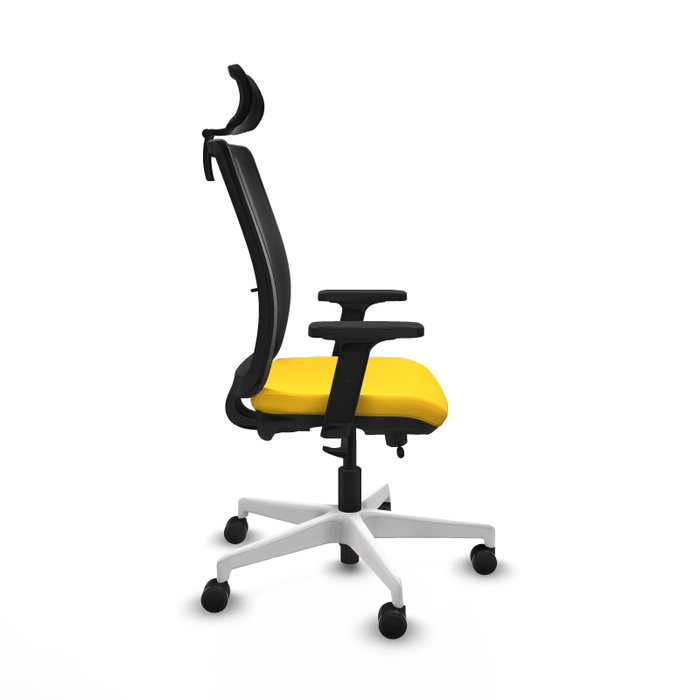 PIQUERAS Y CRESPO Silla de oficina Haches con mecanismo Sincro/Traslack Amarillo y Negro PIQUERAS Y CRESPO Silla de oficina Haches con mecanismo Sincro/Traslack Amarillo y Negro