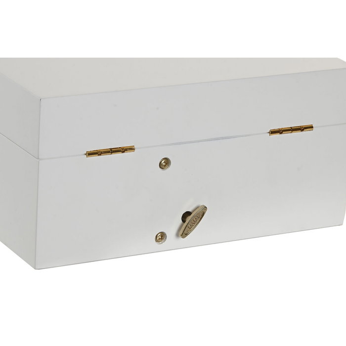 DKD Home Decor Joyero Musical de Madera y Espejo Blanco DKD Home Decor Joyero Musical de Madera y Espejo Blanco