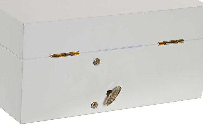 DKD Home Decor Joyero Musical de Madera y Espejo Blanco DKD Home Decor Joyero Musical de Madera y Espejo Blanco