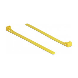 DeLOCK 18760 Brida reutilizable resistente al calor, 150 x 7,5 mm, Amarillo, 100 piezas