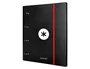 Antartik Carpeta con recambio A4 cuadro 5mm forrada 4 anillas 40mm redondas con solapa color negro