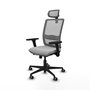 PIQUERAS Y CRESPO Silla de oficina Haches Gris con Mecanismo Sincro/Traslack