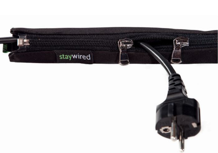 Vivolink Manga de cable premium de 80 cm con cremallera de doble vía, organizador de cables de alta calidad