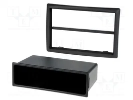 PER.PIC. Bastidor de montaje de radio para Renault Megane II, 2 ISO, negro