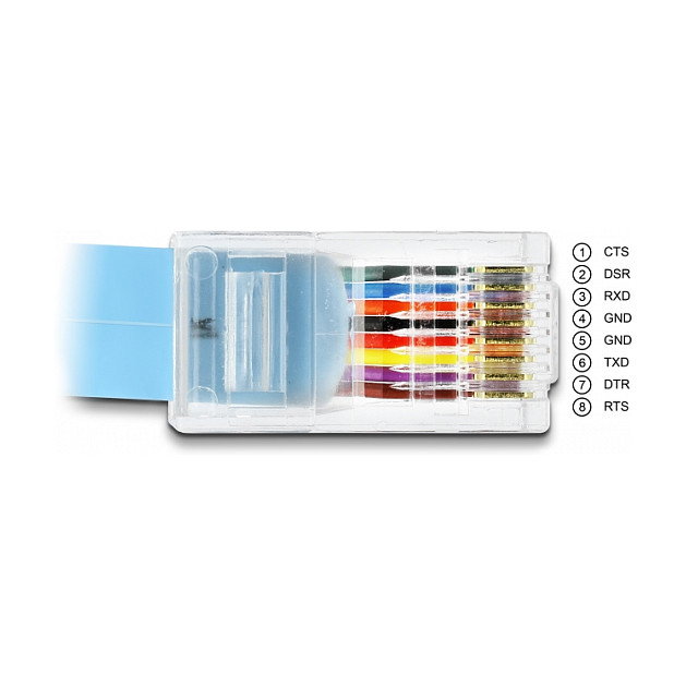 DeLOCK Adaptador RS-232 DB9 macho a 1 x Serie RS-232 RJ45 macho 1 m DeLOCK Adaptador RS-232 DB9 macho a 1 x Serie RS-232 RJ45 macho 1 m