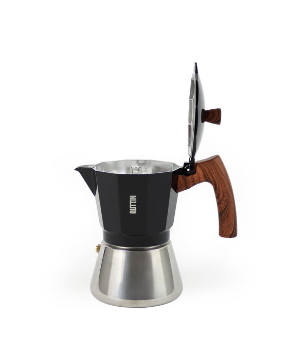 Inde Cafetera 9 servicios Inducción Acero Inoxidable/Aluminio Negro 11,7 cm ancho x 20,7 cm alto x 19 cm largo (6 Unidades)