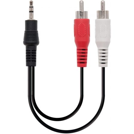 Nano Cable 10.24.0310 Cable Audio Estéreo Jack 3.5 Macho - 2x RCA Macho 10m Negro