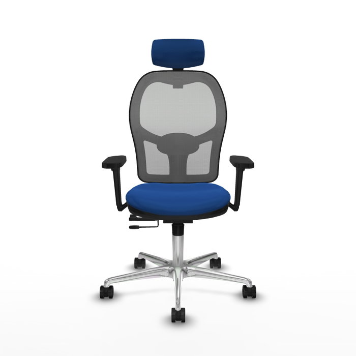 PIQUERAS Y CRESPO Silla de oficina Jorquera con mecanismo Sincro/Traslack, Azul y Gris PIQUERAS Y CRESPO Silla de oficina Jorquera con mecanismo Sincro/Traslack, Azul y Gris