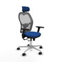 PIQUERAS Y CRESPO Silla de oficina Jorquera con mecanismo Sincro/Traslack, Azul y Gris