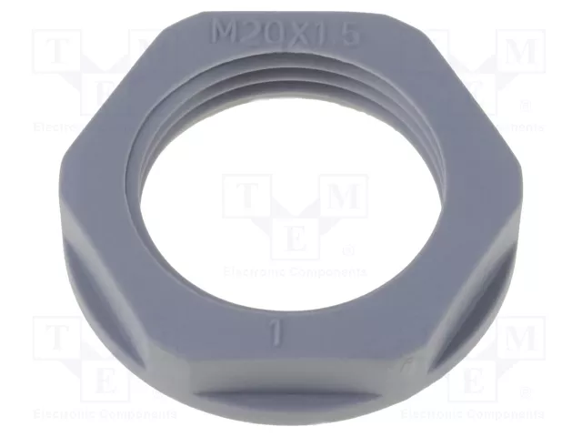 HELU Tuerca M32 de poliamida gris oscuro con brida HELU Tuerca M32 de poliamida gris oscuro con brida