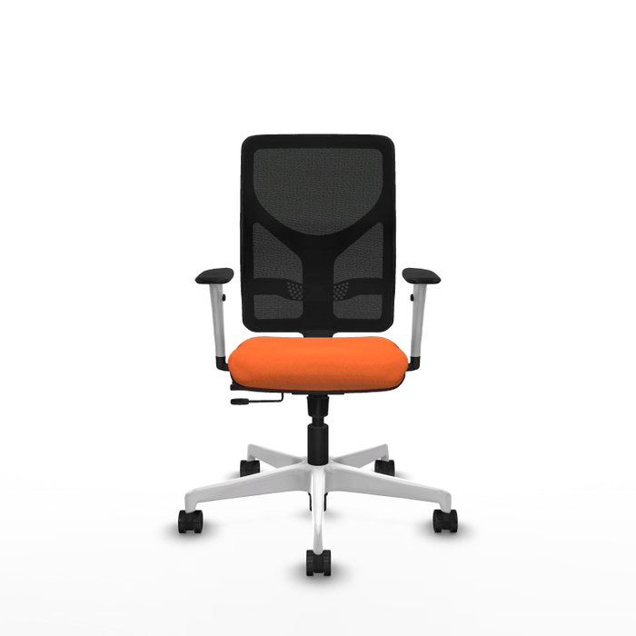 PIQUERAS Y CRESPO Silla de oficina Motilla con mecanismo Sincro/Traslack, Naranja y Negro