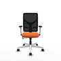 PIQUERAS Y CRESPO Silla de oficina Motilla con mecanismo Sincro/Traslack, Naranja y Negro