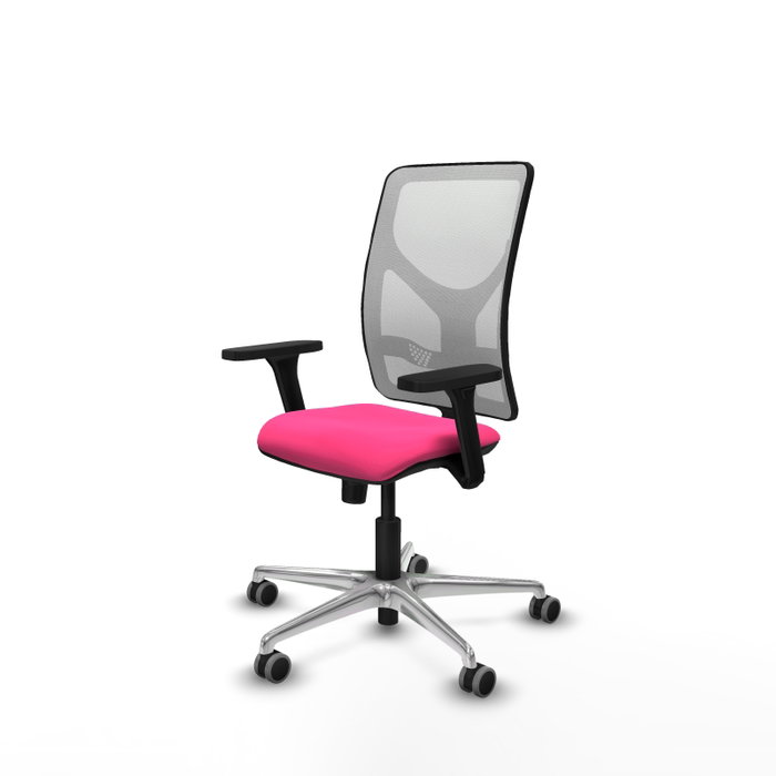 PIQUERAS Y CRESPO Silla de oficina Motilla Rosa y Blanco con mecanismo Sincro PIQUERAS Y CRESPO Silla de oficina Motilla Rosa y Blanco con mecanismo Sincro