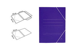 Carpeta De Gomas Sencilla Carton 4º Azul (Set de 25)