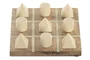 DKD Home Decor Set de Juego Tic Tac Toe de Mango y Resina 15x15x4,5 cm de 2 Piezas