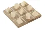 DKD Home Decor Set de Juego Tic Tac Toe de Mango y Resina 15x15x4,5 cm de 2 Piezas