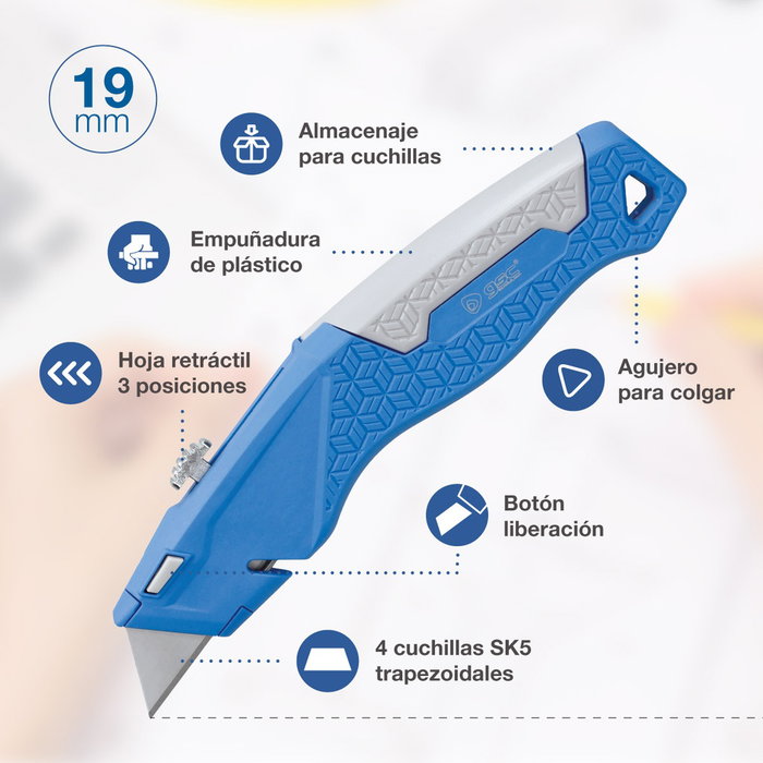 GSC Evolution Cúter de seguridad con 4 cuchillas