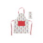 DKD Home Decor Set de 2 Delantales Cascanueces Rojo