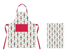 DKD Home Decor Set de 2 Delantales Cascanueces Rojo