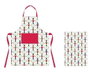 DKD Home Decor Set de 2 Delantales Cascanueces Rojo