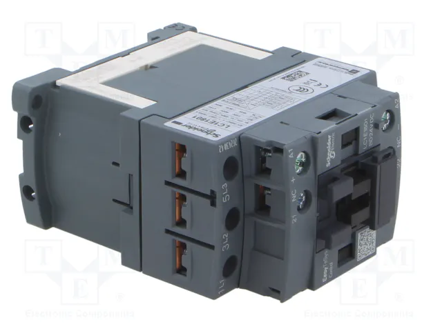 Schneider Electric LC1E1801BD Contactor Easy TeSys 3-polar 18A 24VDC