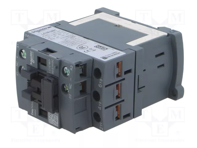 Schneider Electric LC1E1801BD Contactor Easy TeSys 3-polar 18A 24VDC
