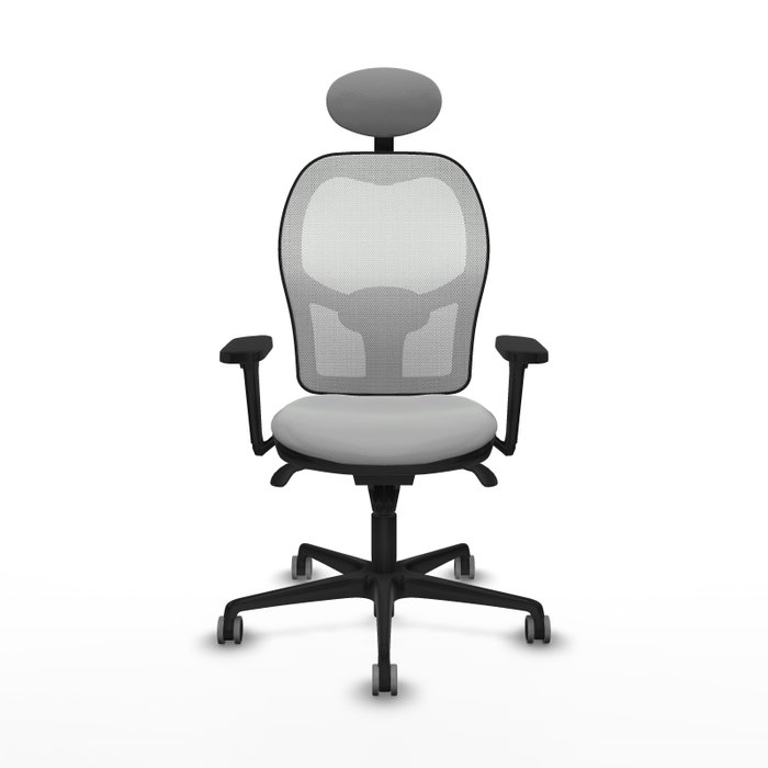 PIQUERAS Y CRESPO Silla de oficina Jorquera con Mecanismo Sincro Gris claro y Blanco