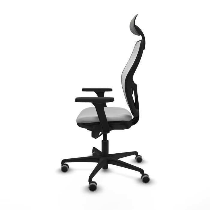 PIQUERAS Y CRESPO Silla de oficina Jorquera con Mecanismo Sincro Gris claro y Blanco