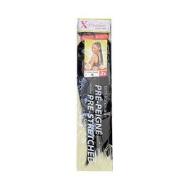 X-Pression Kanekalon Pre-Peigné 1B 2X, 120 cm, 160 g, Fibra Sintética para Trenzas