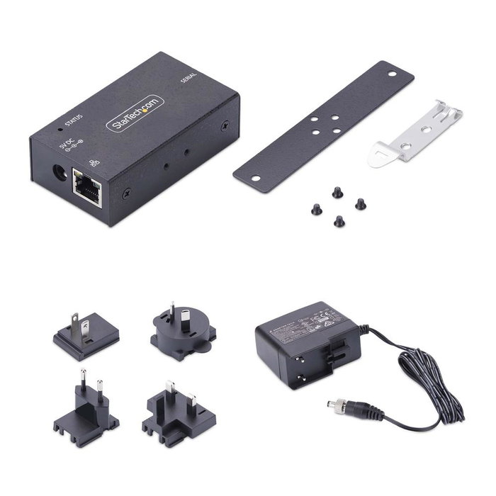 Startech i13 Serial Ethernet Convertidor, Repetidor y Aislador RS-232 RJ-45 Negro