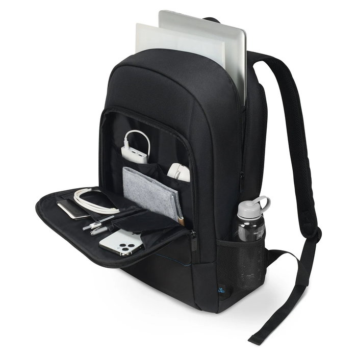 Dicota D3250103 Backpack TWO Mochila para Portátil 13-14", 20 L, Poliéster Reciclado, Negro