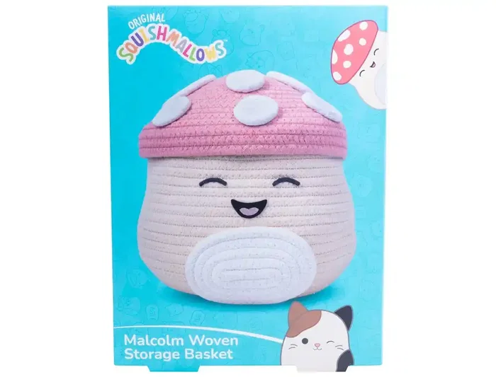 Wondee Caja de Almacenamiento Tejida Squishmallows Malcolm the Mushroom para Organizar Colección - 21.8 cm de Altura Wondee Caja de Almacenamiento Tejida Squishmallows Malcolm the Mushroom para Organizar Colección - 21.8 cm de Altura