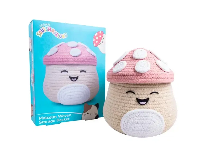 Wondee Caja de Almacenamiento Tejida Squishmallows Malcolm the Mushroom para Organizar Colección - 21.8 cm de Altura Wondee Caja de Almacenamiento Tejida Squishmallows Malcolm the Mushroom para Organizar Colección - 21.8 cm de Altura