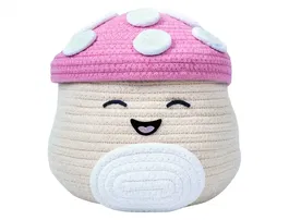 Wondee Caja de Almacenamiento Tejida Squishmallows Malcolm the Mushroom para Organizar Colección - 21.8 cm de Altura