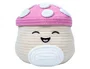 Wondee Caja de Almacenamiento Tejida Squishmallows Malcolm the Mushroom para Organizar Colección - 21.8 cm de Altura