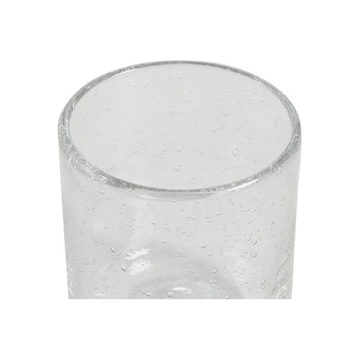 DKD Home Decor Set de 6 Vasos de Cristal Burbujas 320ml Transparente